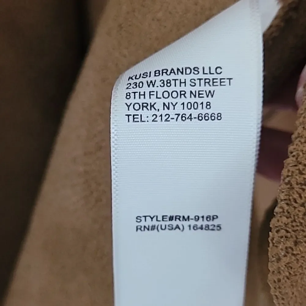 Rebecca Minkoff Brown Faux Shearling Button Down Long Overcoat w/Pockets Size XL - Picture 14 of 15